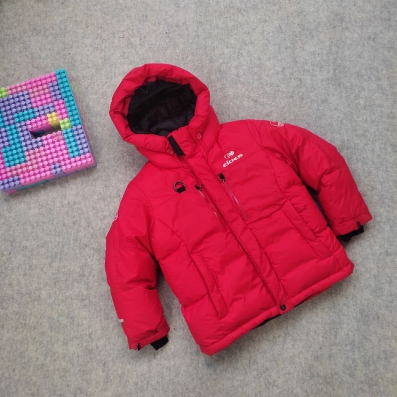 jacket winter bulu angsa anak eider progressive outdoor merah like new rare items