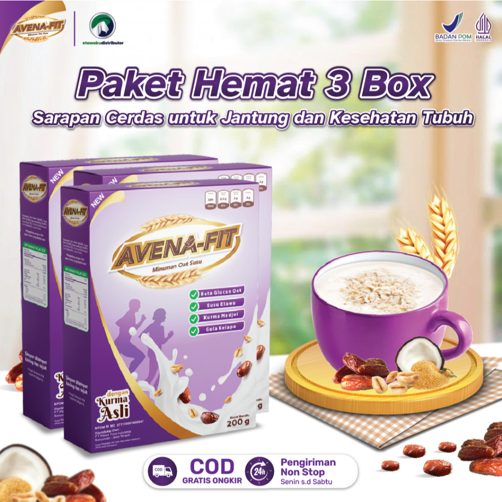 

Avenafit Paket Sehat 3 Box Solusi Sehat Turunkan Kolesterol Tinggi