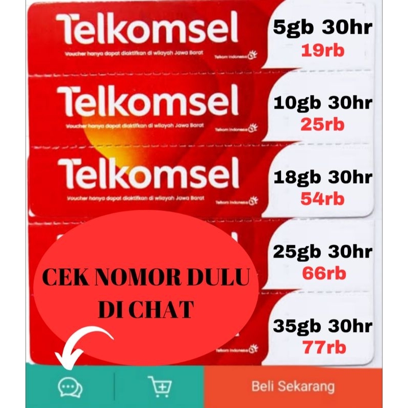 Paket Data Telkomsel Terbaik Combo Sakti (JANGAN ORDER LANGSUNG, TAPI CEK NOMOR DULU)