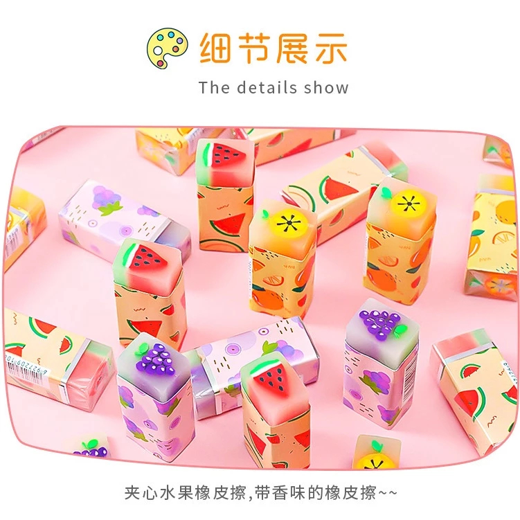 

*AlatTuliskuMurahSurabaya*Paket 3pcs Penghapus Pensil Motif Buah Fruits Eraser