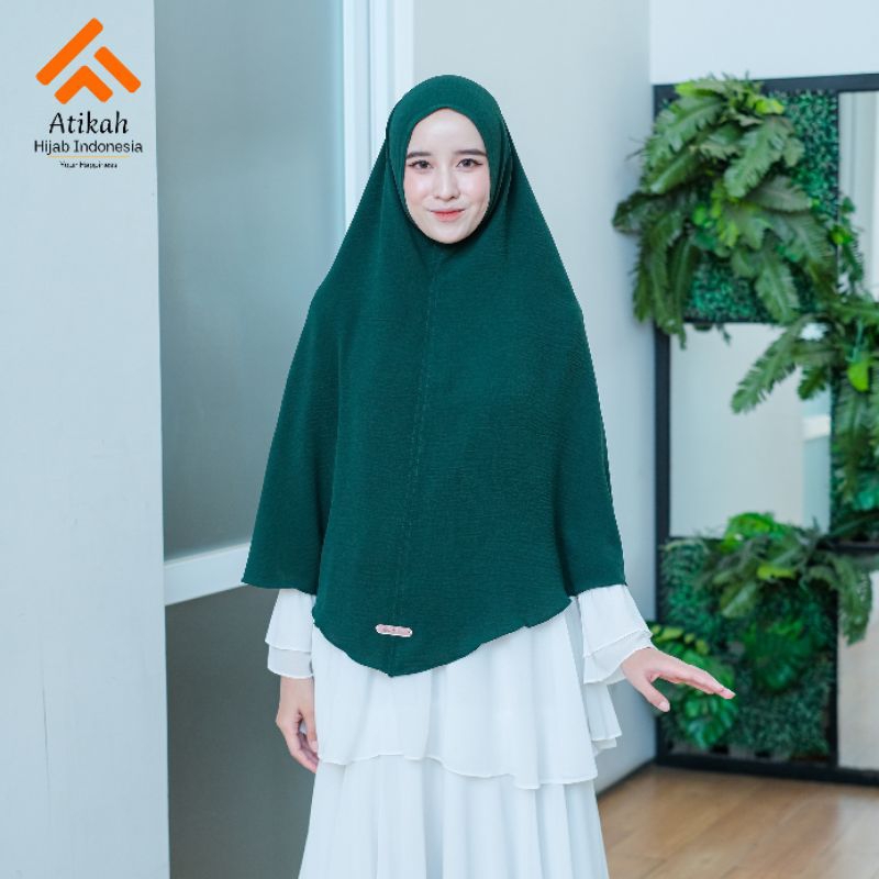 Bergo Syria - Khimar Hijab Jumbo Syar'i Non Pet Non Tali Crinkle Airflow Premium