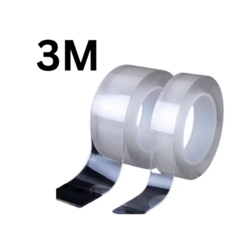 

Double Tape Nano Magic 1 / 3 / 5 Isolasi Bening Roll Dobel Solatip