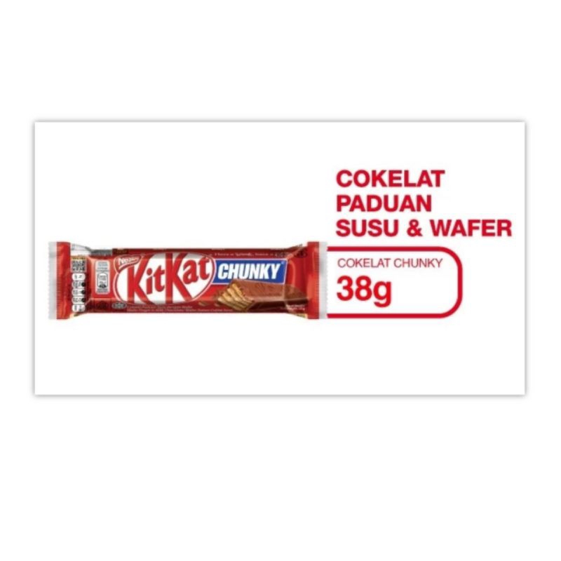 

Kit Kat Kitkat Chunky 38 gr Coklat Cokelat Susu Wafer