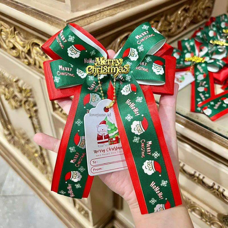 

pita ribbon hampers natal christmas besar real pic siap pakai