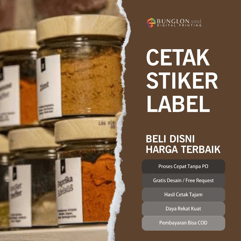 

PRINT STIKER VINYL LABEL KEMASAN MAKANAN MINUMAN CUSTOM DESAIN