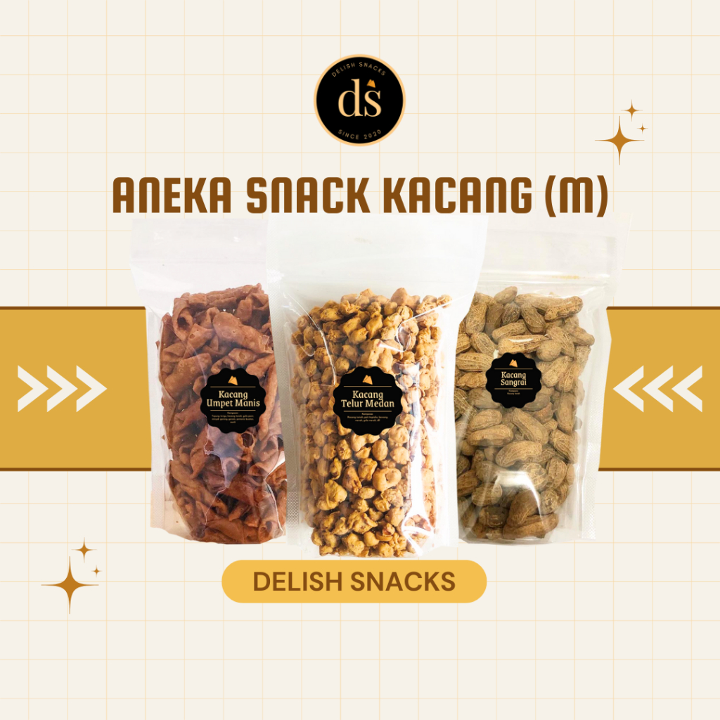 

[DELISH SNACKS] Aneka Snack Kacang-Kacangan (M) / Kacang Cemilan Camilan Asin Gurih