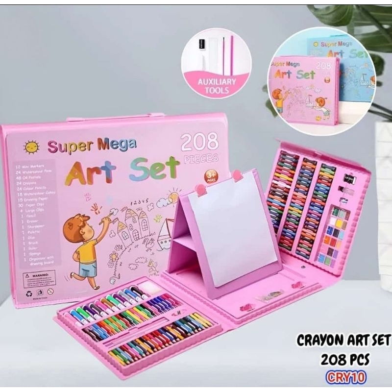 

JINAWI CRAYON ANAK PENGASAH 208pcs ALAT MENGGAMBAR MELUKIS ANAK ANAK GAMBAR CRAYON SET ALAT MENGGAMBAR 208 PCS CRY10