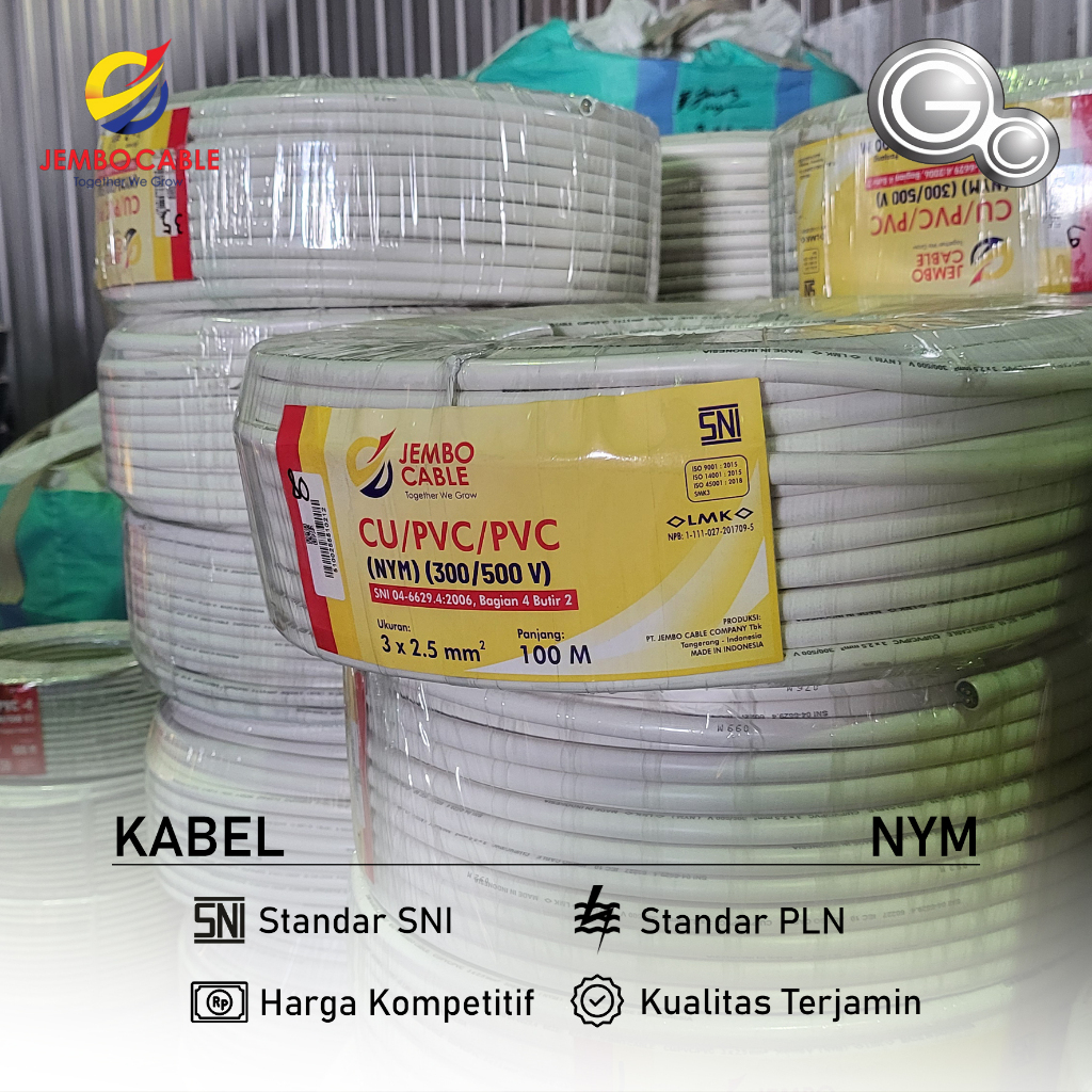 Kabel Listrik Jembo NYM 3 x 4MM  - GCI Store