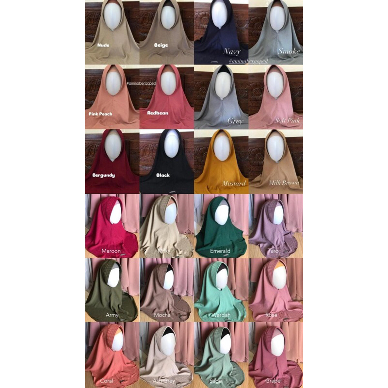 Amina Bergo Ped (Jilbab Bergo Ped)