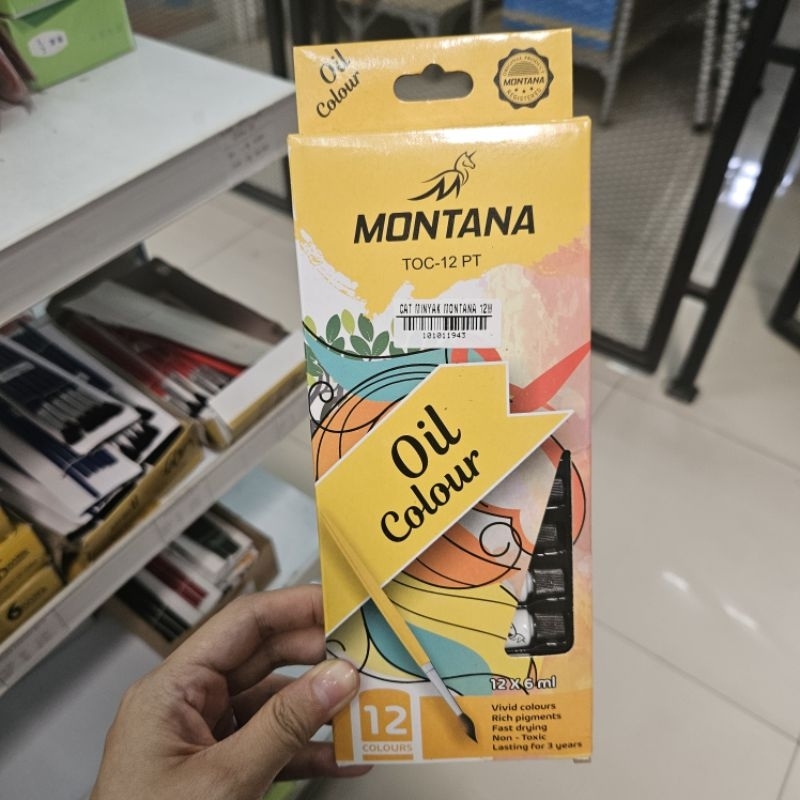 

cat minyak oil color colour montana cat lukis (12 warna) TOC-12PT