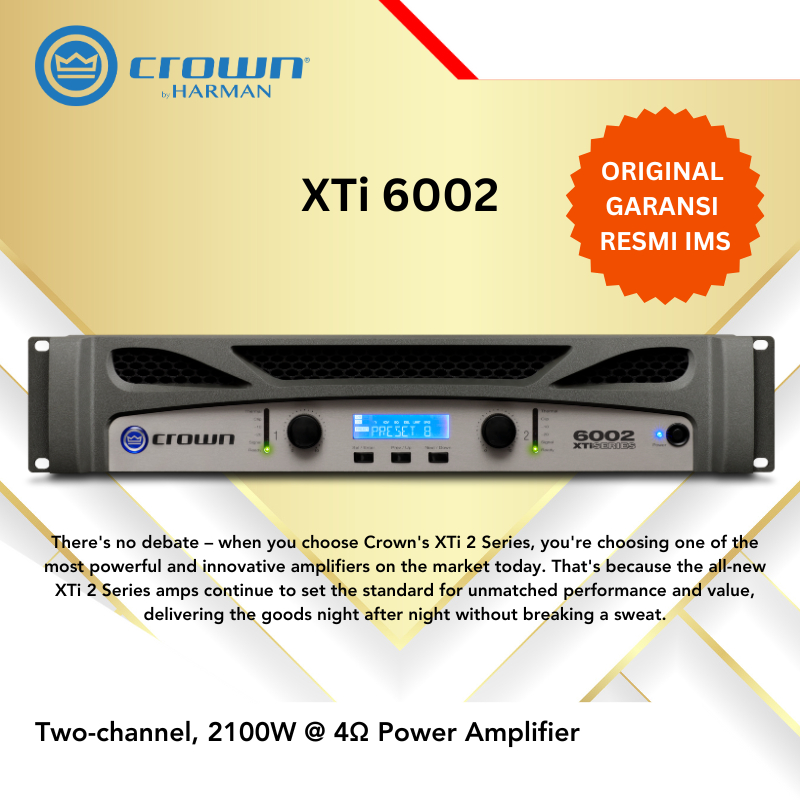 Amplifier Crown XTi 6002 XTi-6002 Power Amplifier