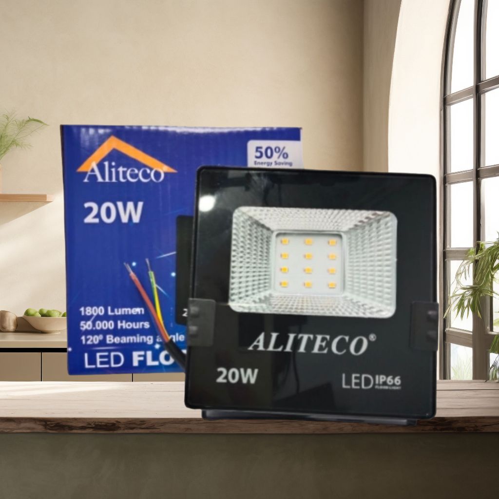 aliteco lampu sorot 20 watt warna kuning