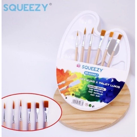 

KUAS SET + PALET BR-SQ569-7 /SQUEEZY