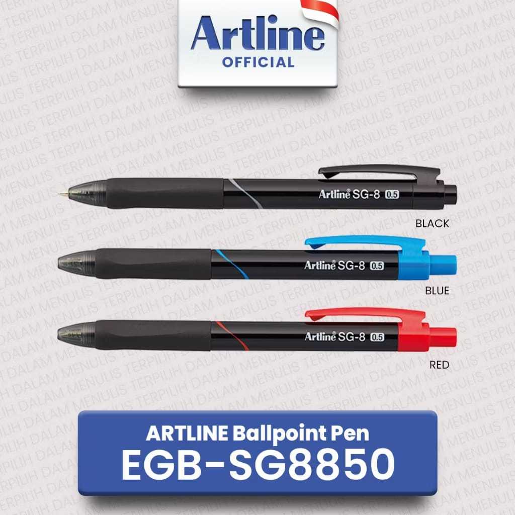 

ARTLINE BALLPOINT PEN PULPEN UKURAN 0.5 EGB-SG8850 BLACK RED BLUE