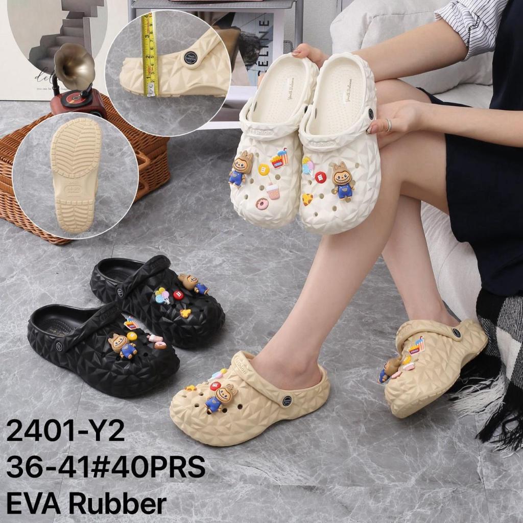 Sandal Baim Jibbitz LABUBU POPMART Sandal Classic Bae Clog Sandal Kodok Croc Balance 2401-Y2