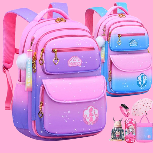 Tas Sekolah Anak Perempuan POLO BEAUTY / Tas Ransel Anak TK SD SMP / Tas Sekolah Anak Free Gantungan