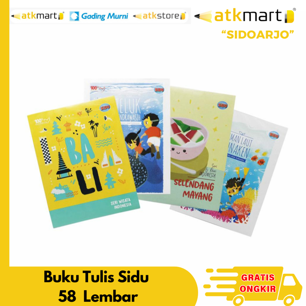 

Buku tulis sidu A5 / kwarto isi 58 lembar - 1 pcs