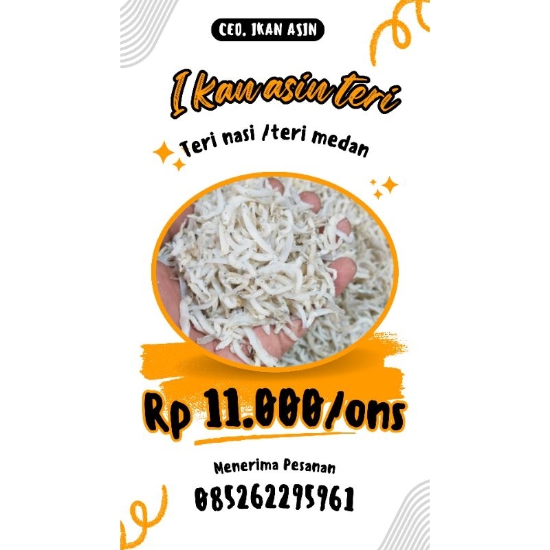 

TERIMEDAN...ikanterimedan!!!100%aslimedanhargamurah,,TERI-NASI,100gram