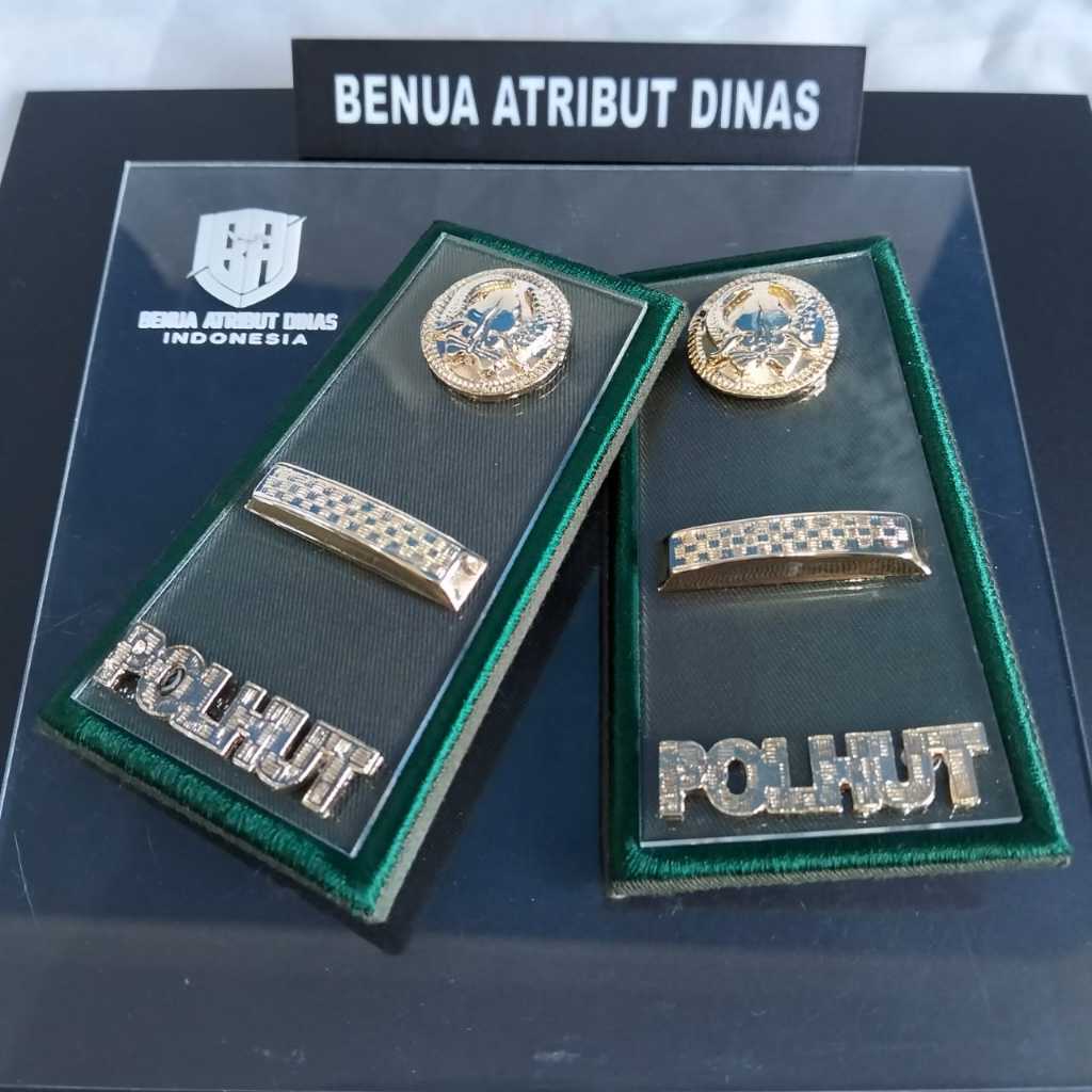TANDA PANGKAT PDH POLHUT/POLISI HUTAN GOL 3A/3B/3C KAIN AKRILIK