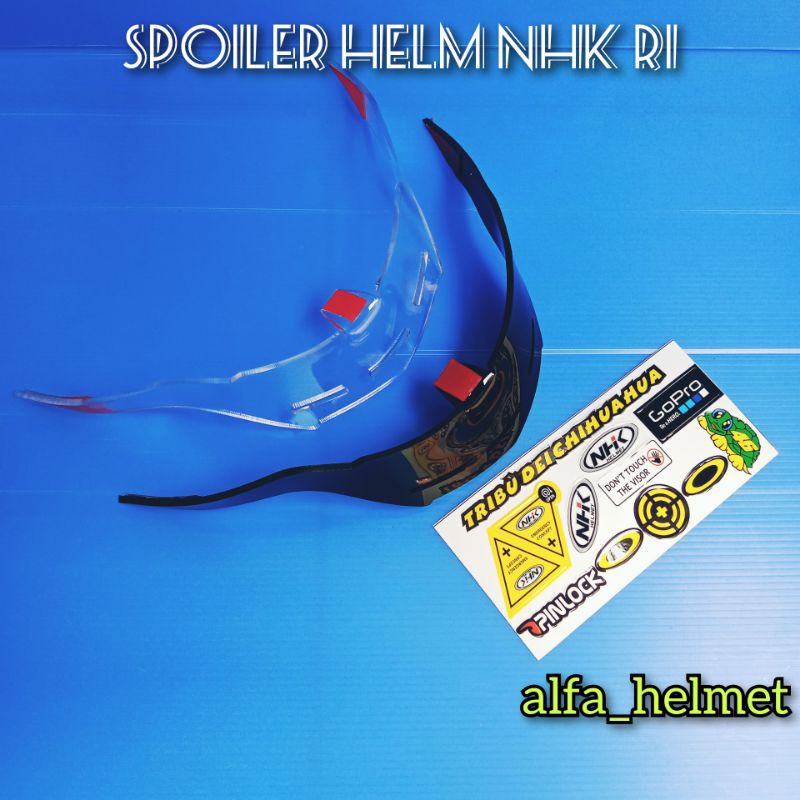 SPOILER HELM NHK R1 + STIKER NHK R1 / SPOILER AKRILIK HELM NHK R1 SET STICKER / STIKER HELM NHK R1
