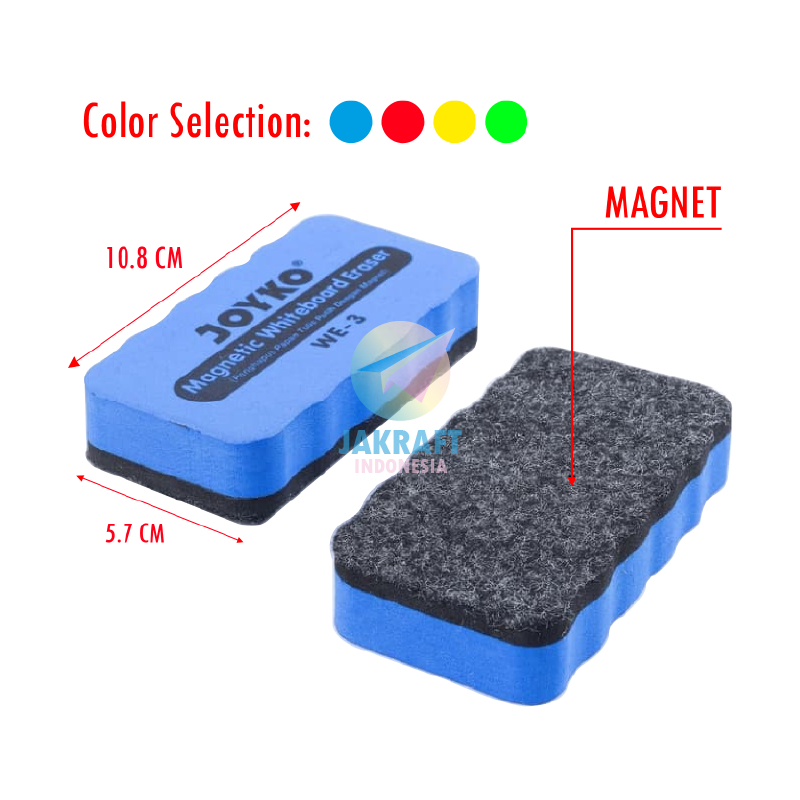 

(1 Pcs) Penghapus Spidol Papan Tulis Magnet JOYKO WE-3 White Glass Board Magnetic Glassboard Whiteboard Eraser