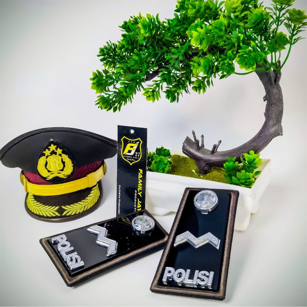 Pangkat Polisi Bintara PDH AIPDA Full Mika Glossy List Coklat  - PANGKAT POLISI AIPDA/PANGKAT BINTAR