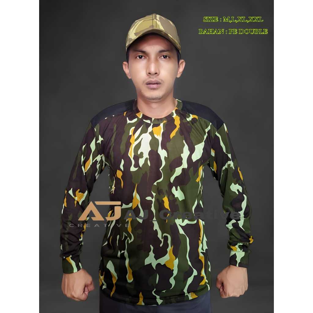 KAOS LORENG DIGITAL PANJANG BRIMOB DECKER LAPIS BUSA | BAJU KAOS DECKER LORENG LAPIS BUSA TERMURAH