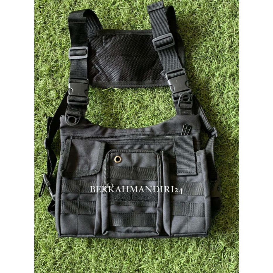 Tas Rompi Dada Tactical Militer TNI AD Tas Chest Bag Multifungsi