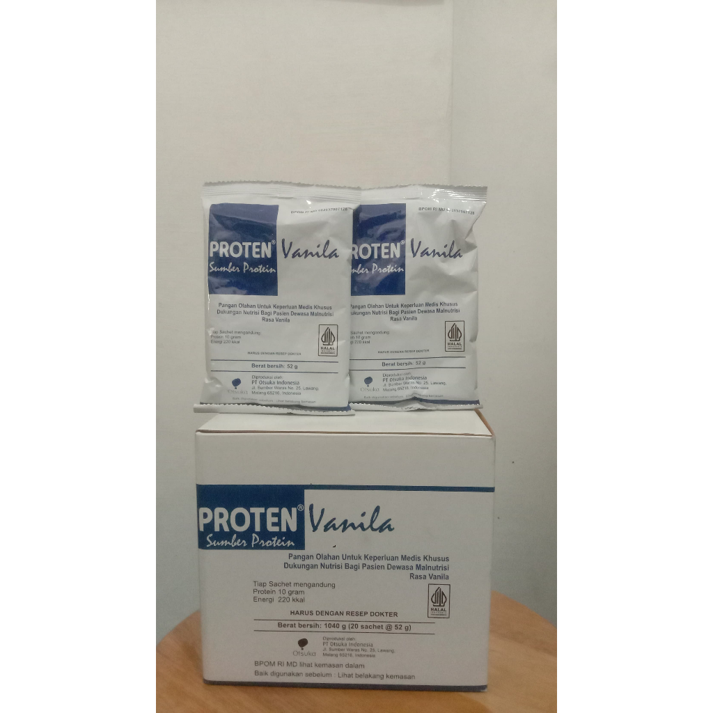 

Proten Susu Tinggi Protein Rasa Vanila , cokelat per shashet