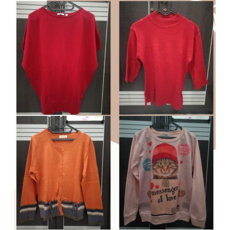 Etalase 5 Preloved / baju bekas / rajut / sweater / crop / PL / oversize / cardigan / vest / thrift