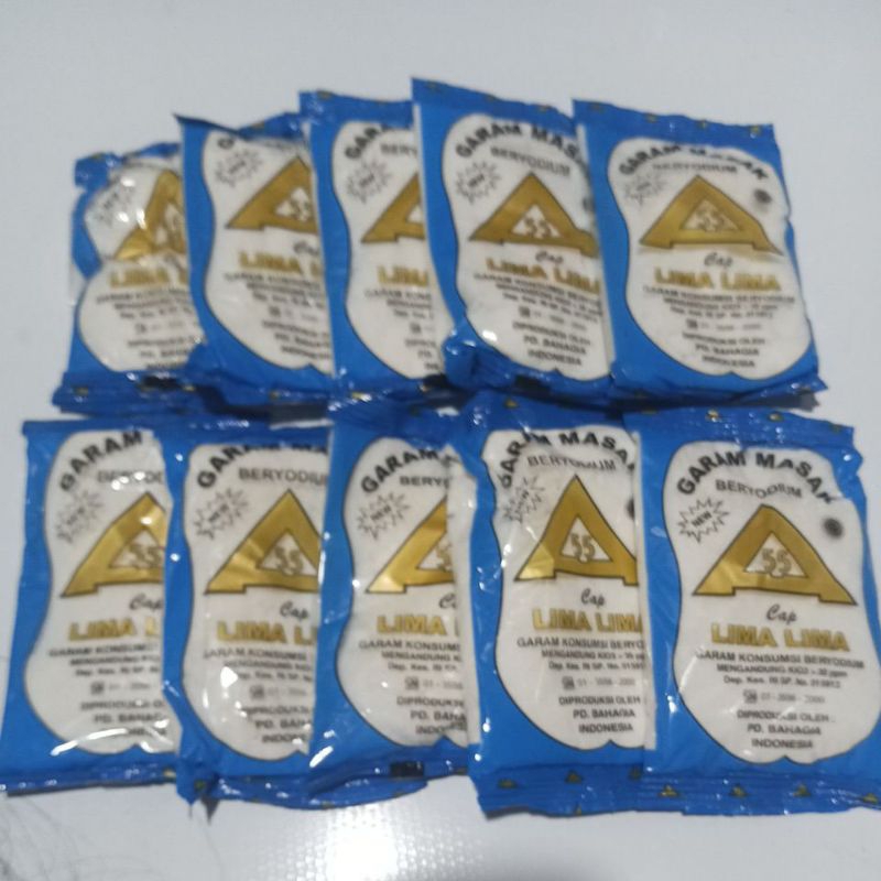 

Garam masak beryodium cap55 paket isi 10 pcs