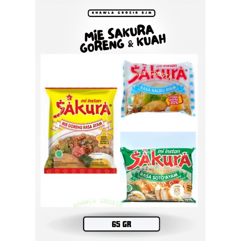 

KALSEL SAKURA GORENG KUAH SOTO KALDU AYAM MIE EKONOMIS 65 GR