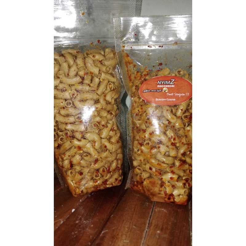 

MAKARONI NYIMZ/Makaroni bantet/MAKARONI GARUT/MAKANAN PEDAS/CEMILAN PEDAS