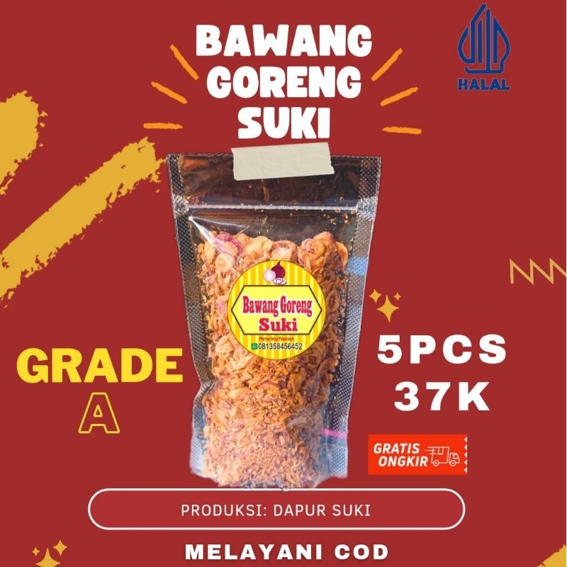 

5PCS Bawang Goreng Suki Grade A Original Bawang Merah Goreng