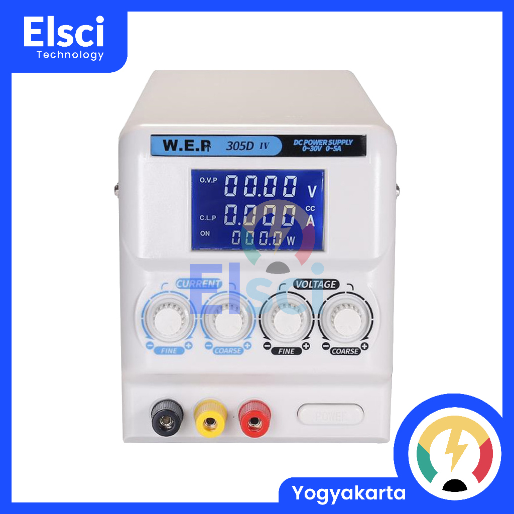 WEP 305D-IV DC Power Supply Adjustable 30V 5A Catu Daya Laboratorium