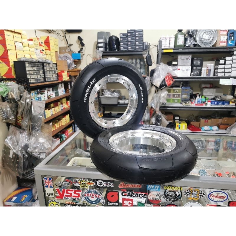 Velg Tubeless Vespa Ring 10 Modular Gscooter Polish set Ban Milleprimo Road Rsx003 soft compound Rin