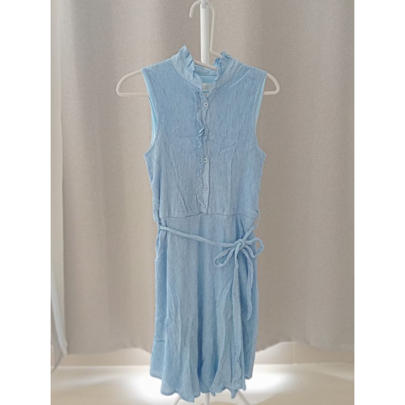 Dress Casual KOREA Biru Muda