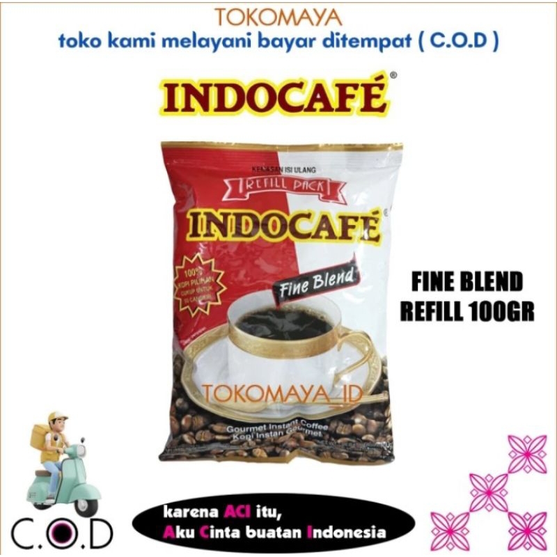 

INDOCAFE FINE BLEND 100GR | INDOCAFE KOPI INSTANT FINE BLEND 100 GR REFILL