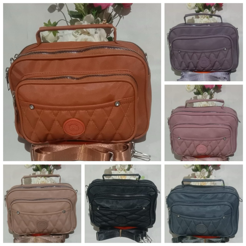 20|Tas Selempang Bahu Wanita Bordir 4 Ruang|Tas viral|Tas Kekinian