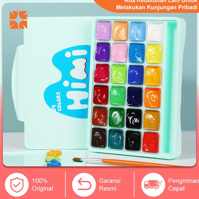 

ART G1W9 Gouache Paint Set Miya Himi Gouache Paint Set 24 Warna Colors 3ml Watercolor