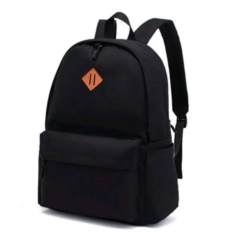 new tas ransel korea pria&wanita polos tas sekolah/backpack tas ransel polos hitam