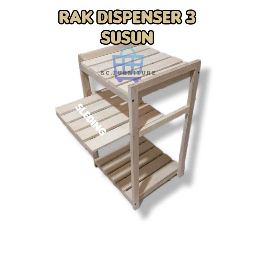 (COD) Rak dispenser dan rice cooker 3 susun terbaru rak galon air