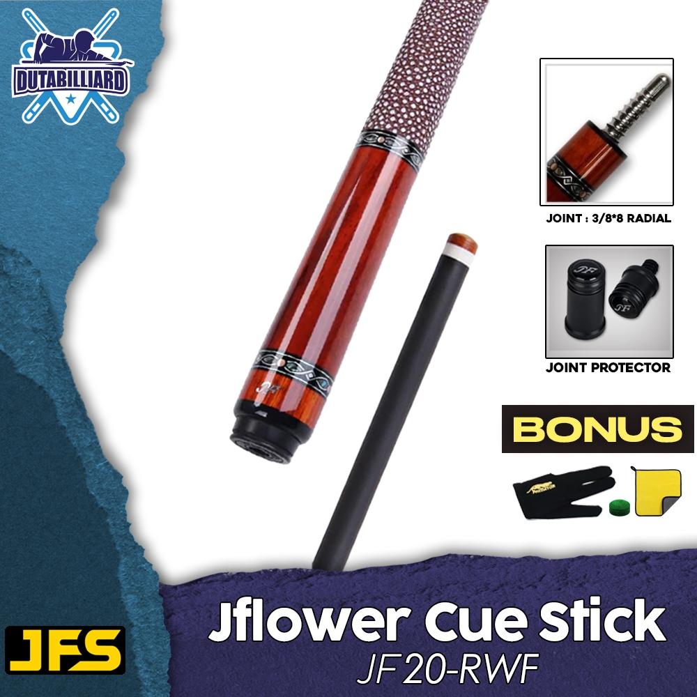 Jflowers JF20-RWF Stick Billiard Shaft Carbon Play Low Deflection 12.5mm Inlay