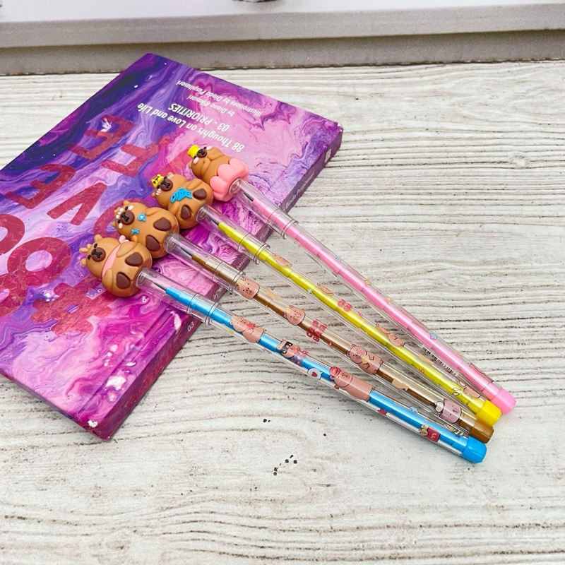 

pensil susun capybara pencil atk stationery good high quality pena pulpen pen anak lucu karakter bagus