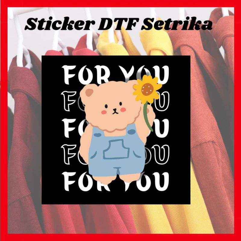 

STICKER SABLON DTF MOTIF BEAR 7 x 7 Cm