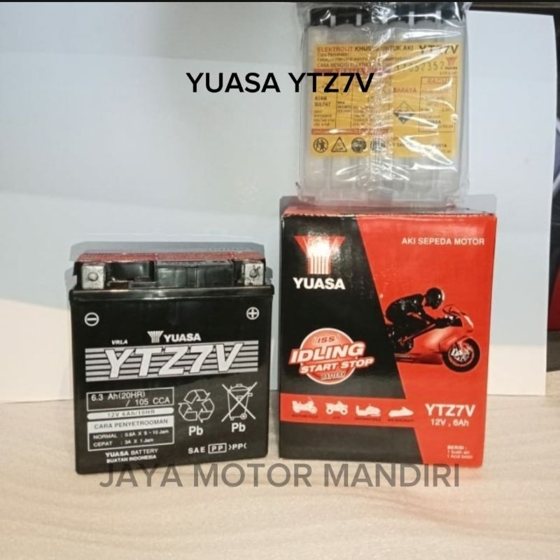 AKI YUASA YTZ7-V MOTOR NMAX AEROX 155 DIJAMIN ORIGINAL