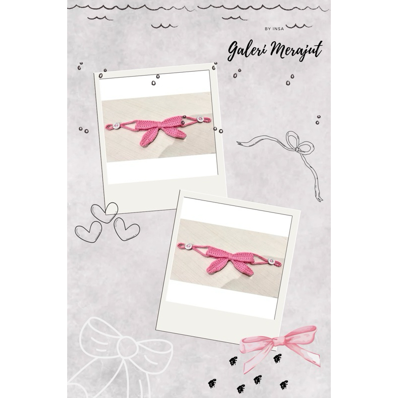 Connector Masker | Strap Masker hijab Rajut Pita Polos