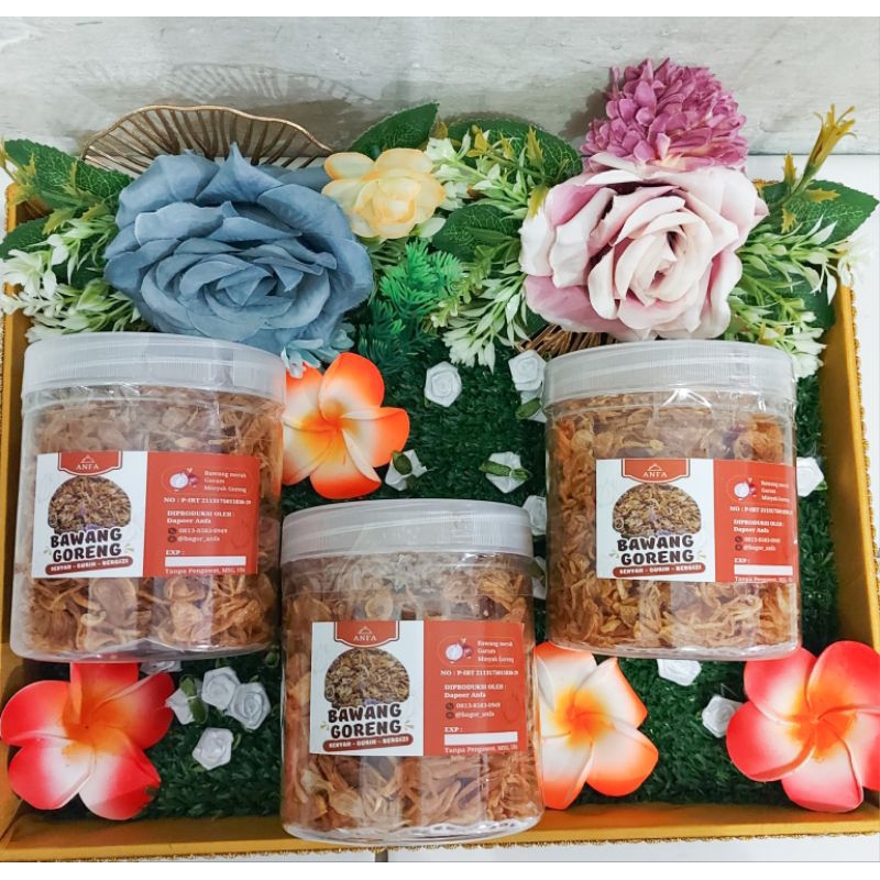 

PROMO 3 TOPLES BAWANG GORENG PREMIUM ANFA ORIGINAL PEDAS ASLI TANPA CAMPURAN