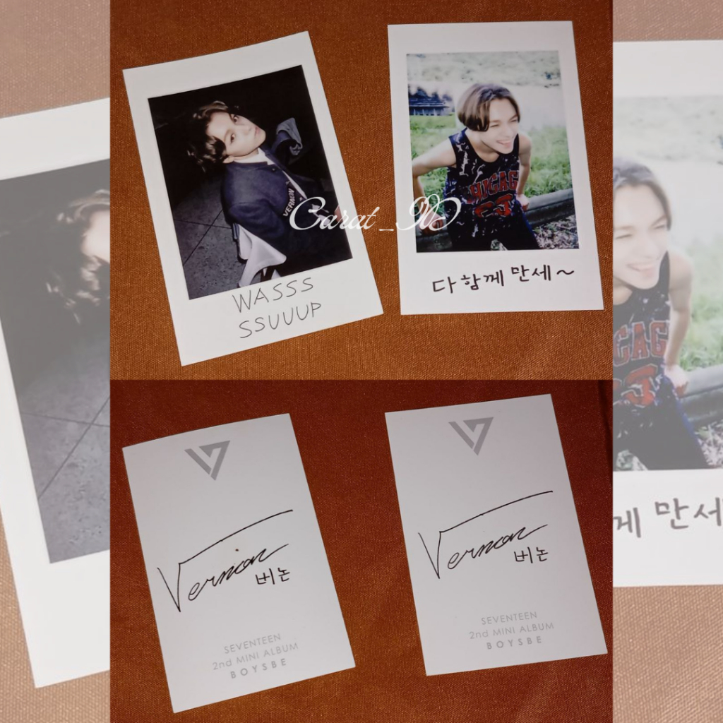 [READY] OFFICIAL KPOP SEVENTEEN ALBUM PHOTOCARD BOYS BE VERNON