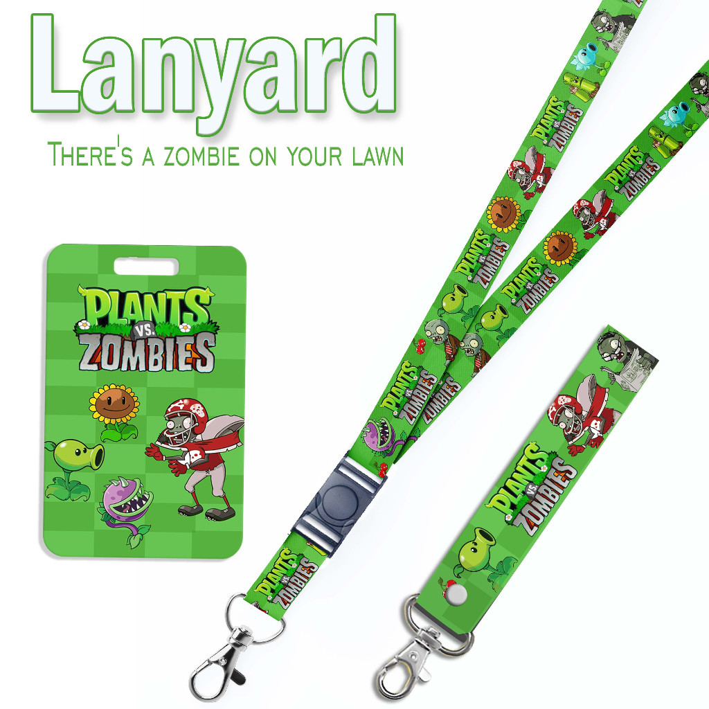 

STRAP LANYARD CARD HOLDER Plants zombie Gantungan Kunci - Handphone - ID Card